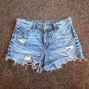 light wash american eagle denim shorts